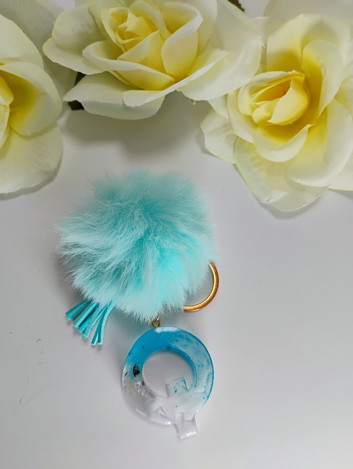 Keychain Mini Q Cotton Candy Blue