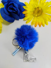 Keychain Mini L Yellow Blue