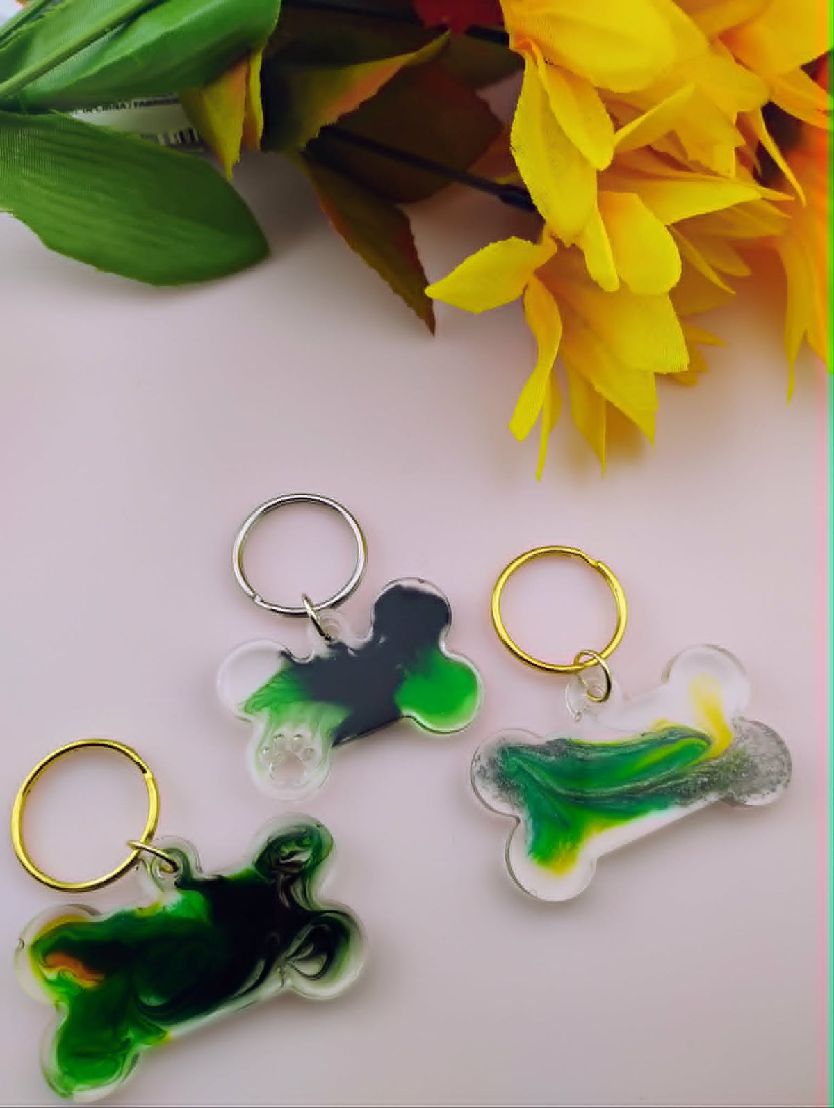 Pet Tag Grn Clover-3PK